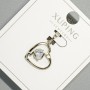 Pendant "Heart" Xuping with white crystal, diameter 15x14, 5mm+ -, length 23mm+- Rhodium