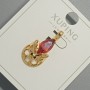 Pendant “Bee” Xuping with red crystal, diameter 12x20mm, length 26mm, 18K gold plating