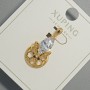 Pendant "Bee" Xuping with white crystal, 12x20mm diameter + -, length 26mm +-, 18K gold plated