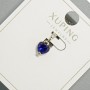 Pendant "Heart" Xuping with blue crystal, 6mm diameter + -, length 14mm +- Rhodium