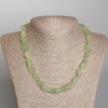 Necklace of Unpolished Jade Natural Stone Tumbled Beads d 10x13mm+-, length 47cm+