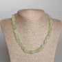 Necklace of Unpolished Jade Natural Stone Tumbled Beads d 10x13mm+-, length 47cm+