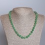 Necklace Natural Jade Granulated Beads 8 mm Diameter ±, Length 48 cm ±