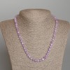 Kunzite Necklace, natural faceted cube gemstone, diameter 5.5 mm±, length 48 cm±