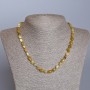 Necklace Yellow Jadeite natural stone faceted beads, diameter 6x8mm, length 48cm