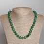Chrysoprase Necklace with Natural Stone, Faceted Bead, 10mm Diameter, 49cm Length