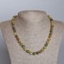 Grossular Necklace (Green Garnet) Natural Stone Smooth Bead, diameter 8mm±, length 48cm±