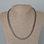 Hematite Necklace Zigzag, diameter 7.5x5 mm±, length 48 cm±