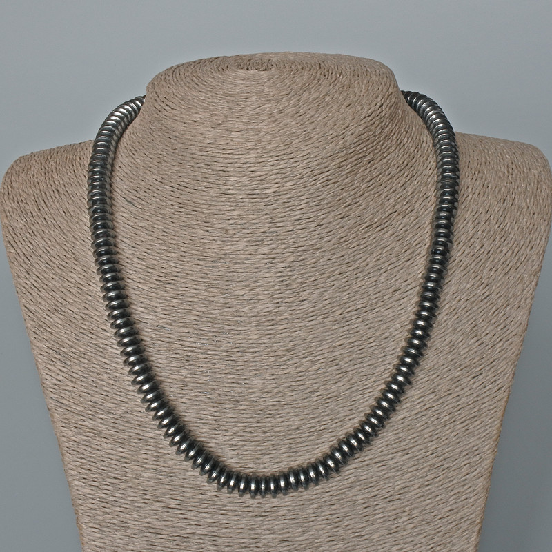Hematite Bead Smooth Rondelle, diameter 8x3mm+-, length 48cm+