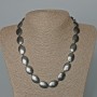 Hematite Bead Necklace Oval, diameter 13×18mm±, length 47cm±