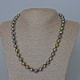 Hematite Beads with Tank-Like Finish “Gasoline” Smooth Beads, diameter 9mm, length 50cm