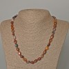 Petersite Natural Stone Bead necklace, faceted, 7x10mm, length 49cm