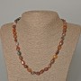 Petersite Natural Stone Bead necklace, faceted, 7x10mm, length 49cm