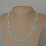 Larimar Necklace, Natural Stone Tumbled Beads, 6×8 mm diameter, 49 cm length