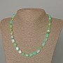 Chrysoprase Necklace, natural gemstone faceted beads, diameter 9x11mm, length 50cm