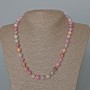 Colored Jadeite Bead Necklace, Smooth Round Beads 8.5 mm, length 49 cm