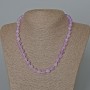 Kunzite Necklace, Natural Stone, faceted beads 8 mm, length 47 cm
