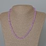 Amethyst Necklace (artificially toned quartz) smooth bead, diameter 6.5mm±, length 47cm±