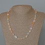 Morganite Necklace Natural Stone Beads Faceted, 9x12mm, length 49 cm