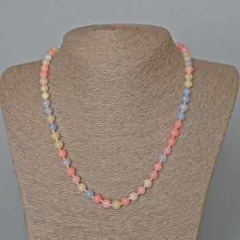 Morganite Beads Natural Stone Smooth Round 6mm Diameter, 49cm Length