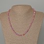 Necklace of Phosphosiderite, natural stone, faceted ball, diameter 6 mm ±, length 47 cm ±