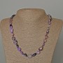 Charoite Beads necklace natural stone faceted, diameter 10x12mm+-, length 50cm+-