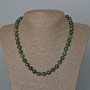 Zoisite Beads Necklace, Natural Stone, Smooth Round Beads Ø 8.5 mm, Length 49 cm