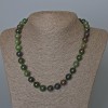 Zoisite Necklace, natural stone, smooth bead, diameter 10.5 mm, length 51 cm