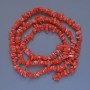 Coral Beads Salmon Orange Natural Chip, 9x4mm diameter, 90cm length on thread