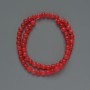 Turmaline Beads (artificial) smooth round bead, diameter 6mm±, length 38cm ± on fishing line