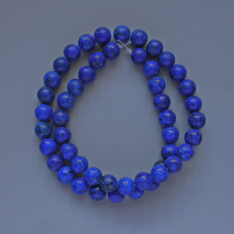 Lapis Lazuli Beads (piece) Smooth Round 8mm Ø, Thread Length 39cm ± on String