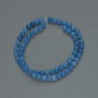 Aquamarine Beads (single) smooth round bead, diameter 6mm±, length 37cm ± on fishing line