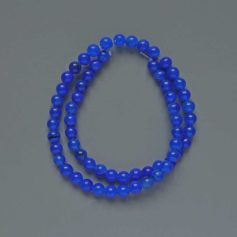 Apatite Beads (piece) smooth sphere, diameter 6.5 mm ±, length 37 cm ± on thread