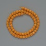 Beads Citrine Synthetic Round Bead, diameter 6.5mm, length 38cm on thread