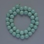 Amazonite Beads natural stone smooth ball, diameter 10mm±, length 38cm ± on thread
