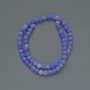 Blue Frost Agate Beads, Blue Smooth Round 6mm Diameter, 35cm Length, Threaded