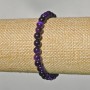 Bracelet Violet Cat's Eye Natural Stone Smooth Bead, diameter 6mm±, length 18cm ± (stretch)