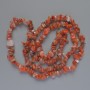 Carnelian Beads natural stone chip, diameter 8x4mm, length 78cm on fishing line