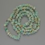 Amazonite Beads natural stone fragments, diameter 7x3mm±, length 80cm± on fishing line