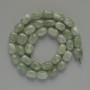 Jadeite Beads Natural Stone Cabochon Cut, 7x11mm, 38cm Length on Thread