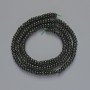 Green Aventurine Beads Synthetic Smooth Rondelle, 4x2 mm diameter, 39 cm length on thread