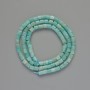 Amazonite Beads natural stone cut, diameter 4x4mm, length 39cm on thread
