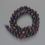 Cat's Eye Beads Multicolor Natural Stone Smooth Round, diameter 8.5 mm±, thread length 38 cm±