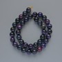Cat's Eye Beads Multicolor Natural Stone Smooth Ball, diameter 10mm, length 39cm on thread