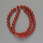 Carnelian Beads Natural Stone Smooth Round 8mm Diameter ±, Length 36cm ± on Monofilament