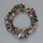 Natural Tourmaline Beads - Turquoise natural stone chip, diameter 9x3mm, length 40cm on thread