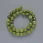 Jadeite Beads Canadian Natural Stone Faceted Round Beads, 10mm Diameter ±, 38cm Length ± on Thread