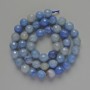 Blue Aventurine Beads Natural Stone Brushed Round Bead, 8mm Diameter, ~37cm Length on Thread