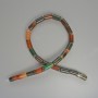 Brazilian Agate Beads natural stone cylinder beads, 8×16 mm diameter, length 38 cm ± on fishing line