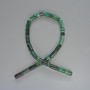 Green Agate Beads Cylindrical Natural Stone 8×16mm, 38cm length, threadal on thread